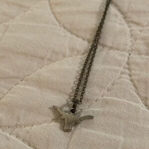 Silver Longhorn Pendant Necklace